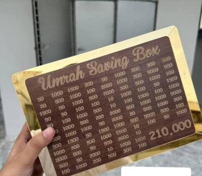 Wooden Umrah Saving Box